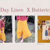 Yellow Golden Linen fabric and sewing pattern for linen skirt