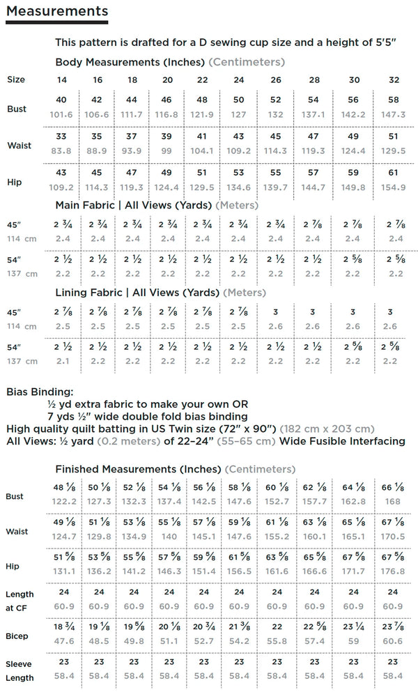 Tamarack Jacket Sewing Pattern