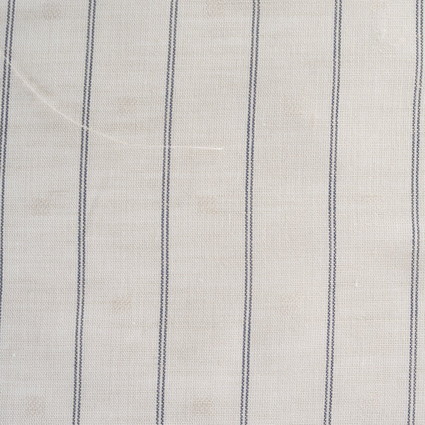 Textured Twin Striped Weave Linen Blend Fabric, 66% Linen 34% Cotton, 130 GSM, with subtle square slubby weave pattern, ideal for stylish and tactile garments and home décor