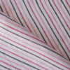 Blush & Cocoa Stripe 100% Linen Fabric