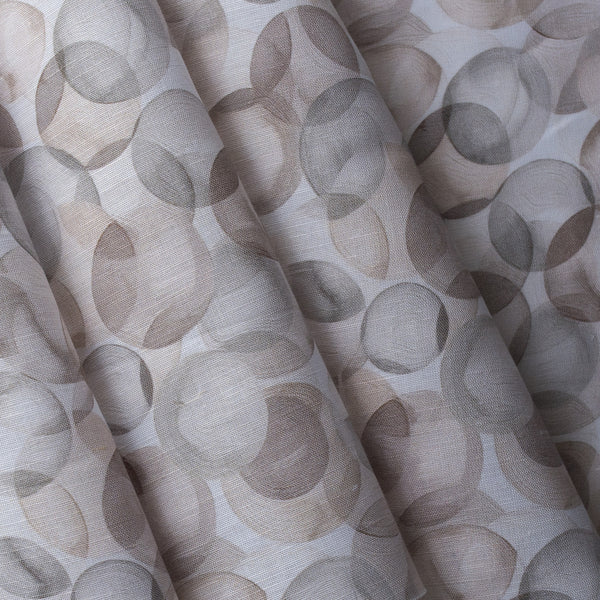 Orb Print Linen Blend Fabric
