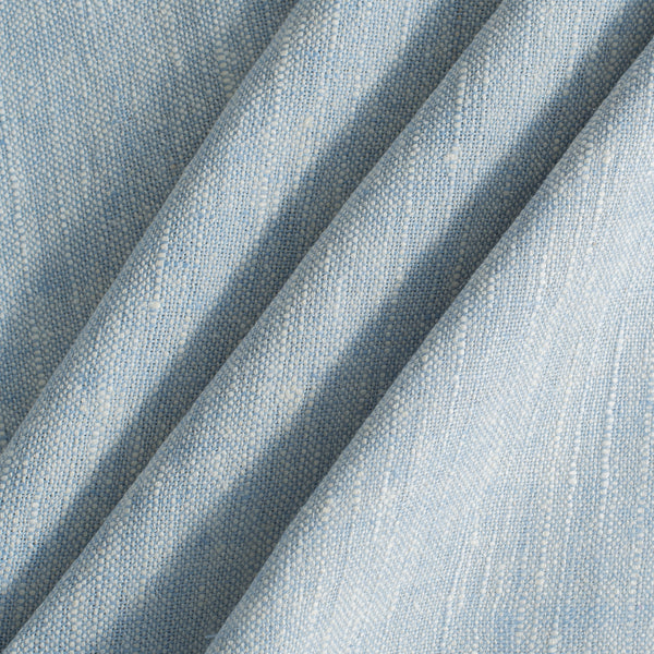 Arctic Breeze Yarn-Dyed Linen Silk Blend Fabric – handwoven linen & Eri silk, medium-heavy upholstery fabric (350 GSM)