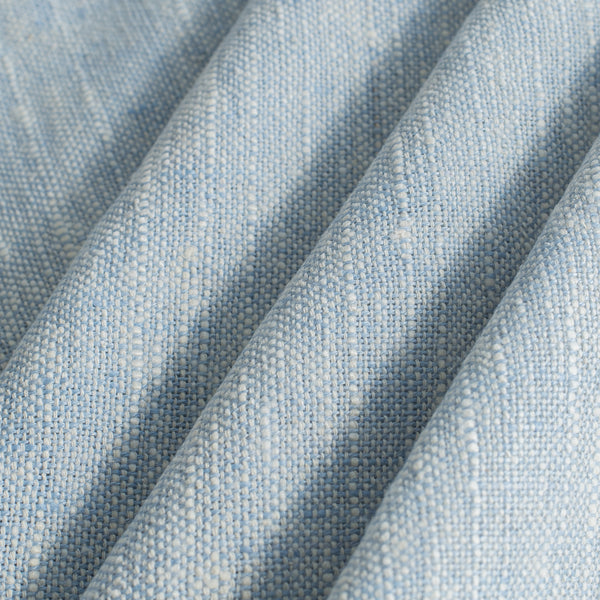 Arctic Breeze Yarn-Dyed Linen Silk Blend Fabric – handwoven linen & Eri silk, medium-heavy upholstery fabric (350 GSM)