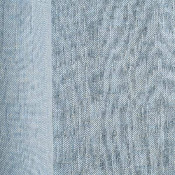 Arctic Breeze Yarn-Dyed Linen Silk Blend Fabric – handwoven linen & Eri silk, medium-heavy upholstery fabric (350 GSM)