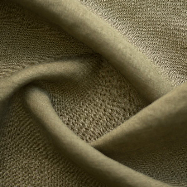 Premium Olive Green 100% Linen Fabric - Extra Wide 280cm