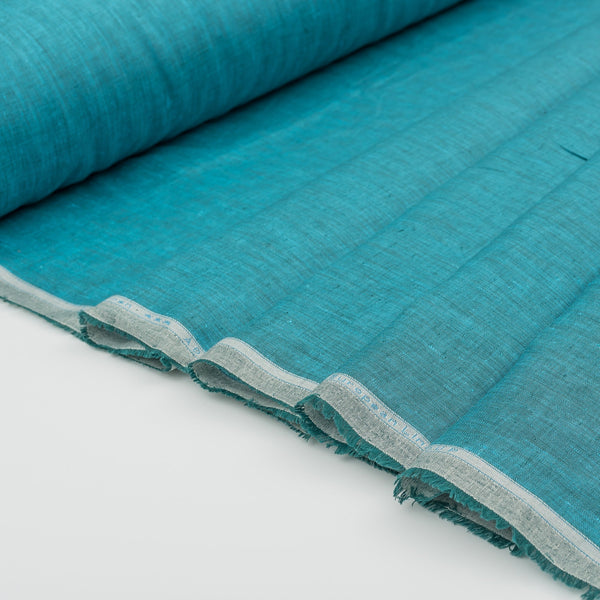 Aquamarine Fizz 100% Linen| Remnant