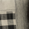 Natural & Black Patchwork Cushion Cover 100% Linen
