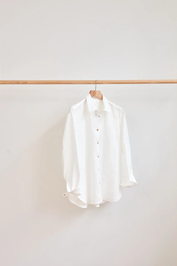 Timeless Classic Shirt pattern, showcasing traditional shirt making techniques with a modern cut, available in UK sizes 4-28