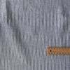 Graphite Stripe Linen Fabric – yarn-dyed deep grey stripes on crisp white background