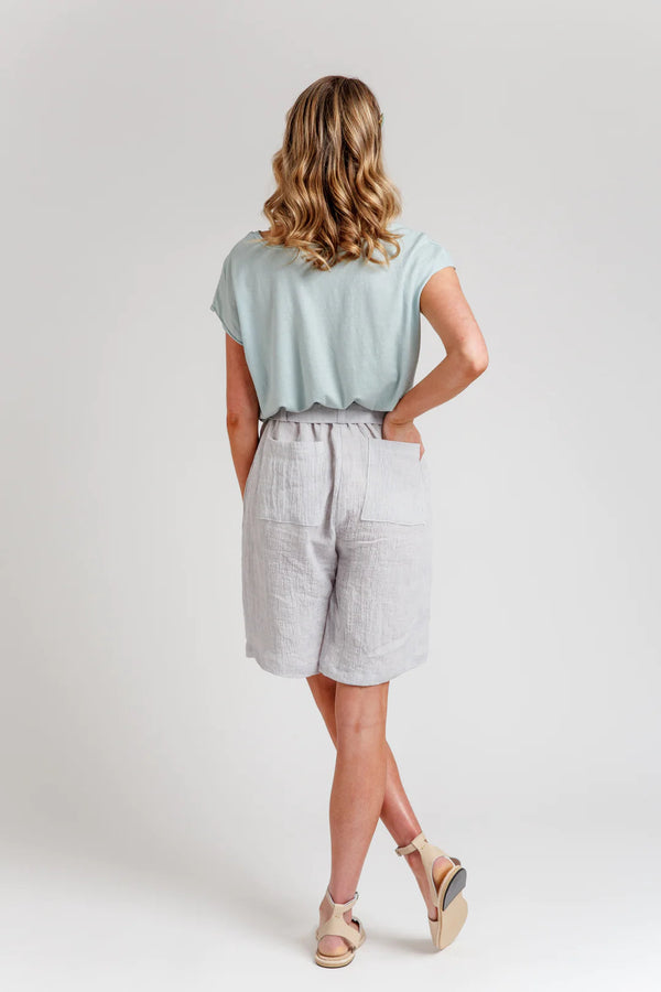 Opal Pants and Shorts Sewing Pattern - Options for Tapered Leg Pants, Wide Leg Pants, and Shorts with Paper Bag or Elastic Waist