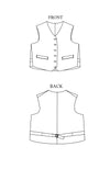 Miller Sewing Pattern - Boxy Waistcoat with Welt Pockets and Stitched Belt