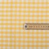 Yellow Gingham 100% Linen Fabric