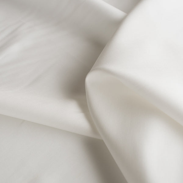 Alabaster Drift lightweight off-white Giza cotton blend fabric, soft and elegant