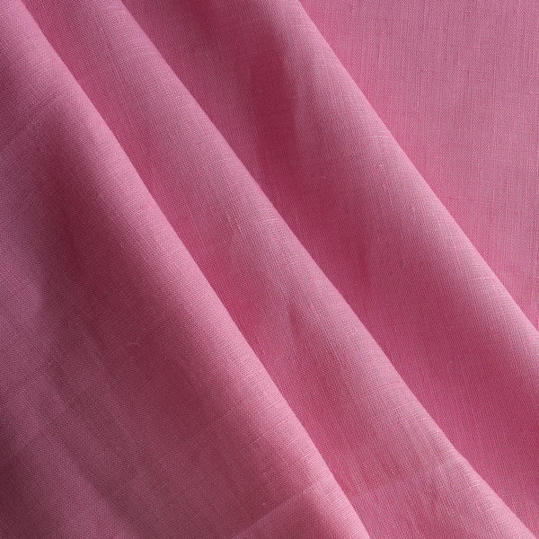 Antique Rose 100% Linen Fabric – muted rosy-pink shade, lightweight-medium 155 GSM, fine 50 LEA weave