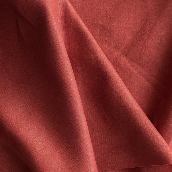 Autumn Spice 100% Linen Fabric – warm earthy tone, lightweight 140 GSM, fine 60 LEA weave