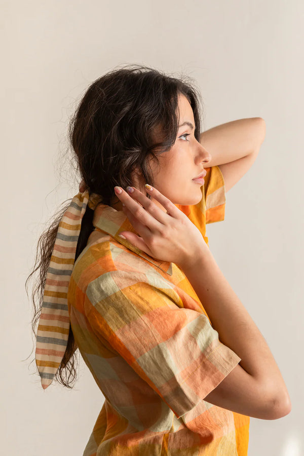 Butano Button Up Sewing Pattern – relaxed button-up shirt with optional neckerchief, XS-7X