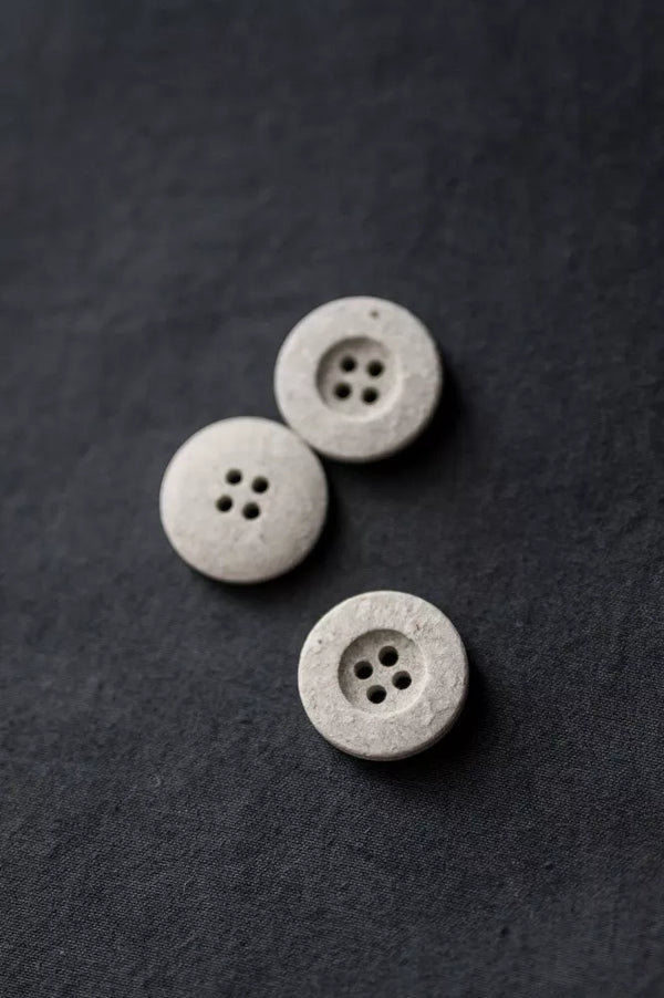 Chalk Button (Recycled Cotton) 20mm 20mm sewing button
