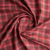 Cherry Check 100% Linen FabricCherry Check Linen Fabric with a harmonious check pattern in cherry red, chocolate, and coral, offering a lightweight drape for diverse sewing projects.