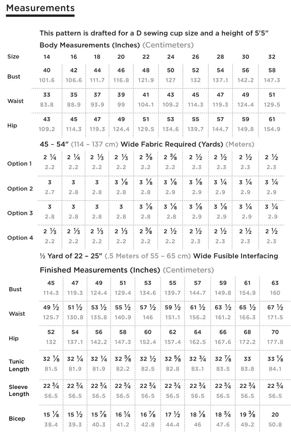 Versatile Uniform Tunic sewing pattern with customizable options for neckline, skirt, and sleeves