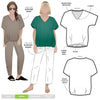 Daphne Tunic Sewing Pattern – oversized cocoon shape tunic with hem tucks and U neckline