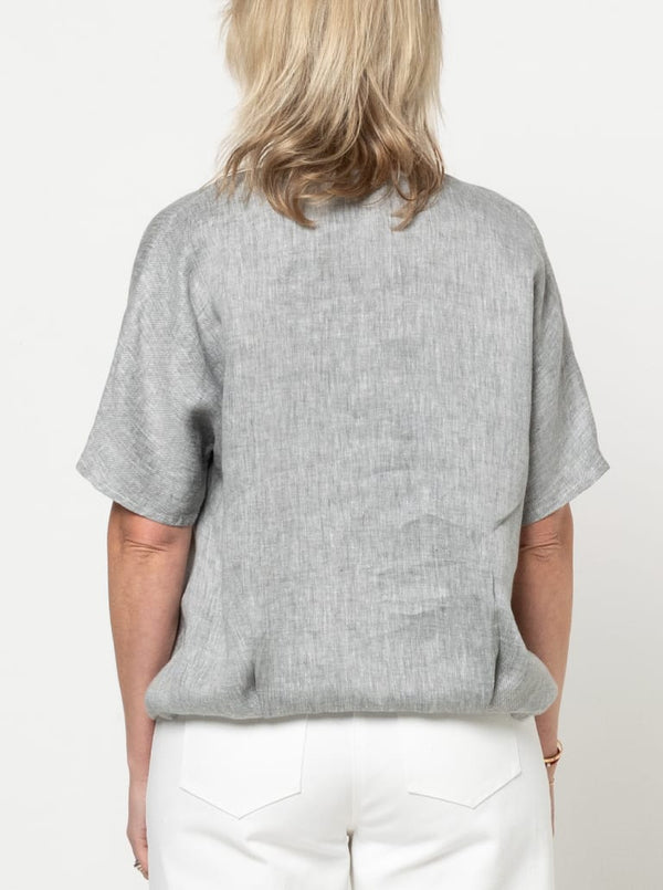 Daphne Tunic Sewing Pattern – oversized cocoon shape tunic with hem tucks and U neckline