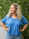 Daphne Tunic Sewing Pattern – oversized cocoon shape tunic with hem tucks and U neckline