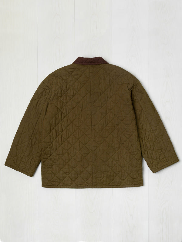Quilted jacket on a white background