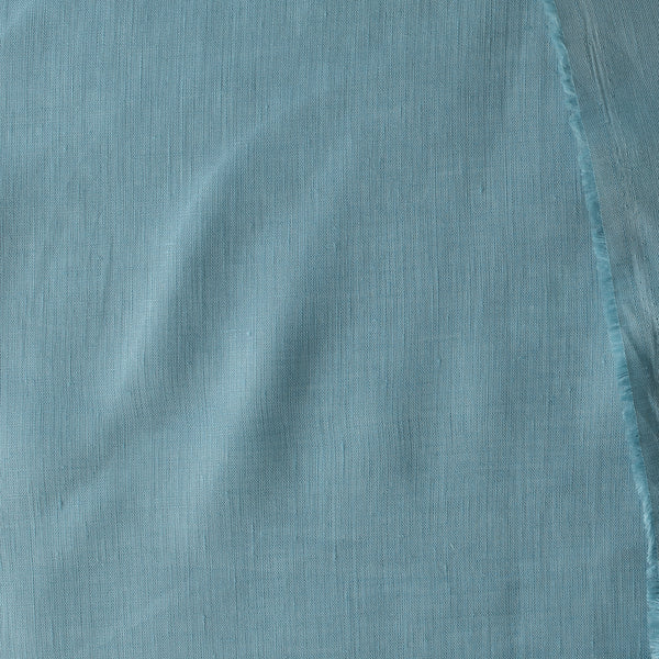 Glacier Blue 100% Linen Fabric – icy blue-green shade, lightweight 135 GSM, fine 60 LEA weave
