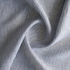 Graphite Stripe Linen Fabric – yarn-dyed deep grey stripes on crisp white background