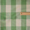 Green Buffalo Check Yarn-Dyed Linen Blend Fabric – classic green & beige gingham, medium-weight 165 GSM