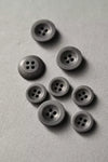 Grey corozo button 14mm, 4 hole sewing button