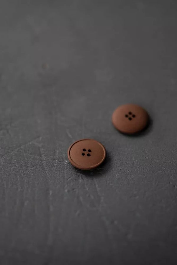 Tobacco Hemp Button 20mm - eco-friendly hemp button for sewing and garments