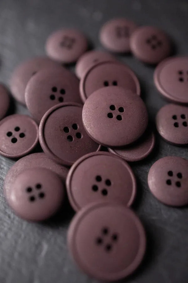 Plum Brown Hemp Button 20mm - eco-friendly hemp button for sewing and garments