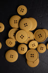 Yellow Hemp Button 20mm - eco-friendly hemp button for sewing and garments