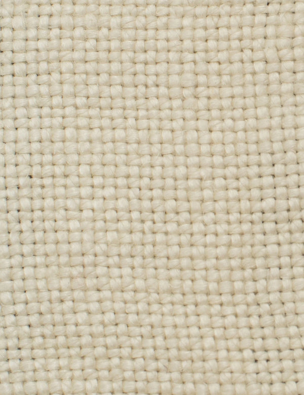Ivory Basketweave 650 GSM heavyweight 100% linen upholstery fabric with a chunky textured weave