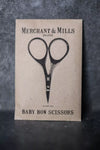 Merchant & Mills Baby Bow Scissors 6.75cm black steel for precise thread snipping