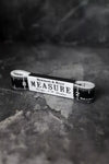 Merchant & Mills black and white tailor’s tape measure with 150cm and 60-inch markings, made in Germany