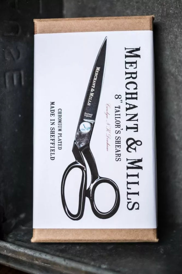 Merchant & Mills Tailor’s 8" Scissors, Sheffield-made high carbon steel shears for professional tailoring