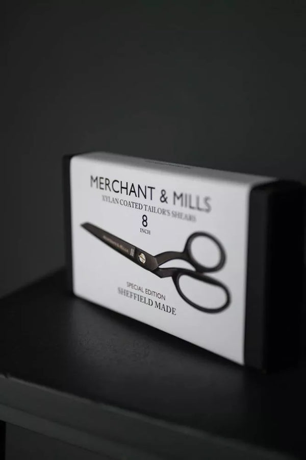 Merchant & Mills Xylan 8" Scissors, matt black non-stick shears for smooth and precise fabric cutting