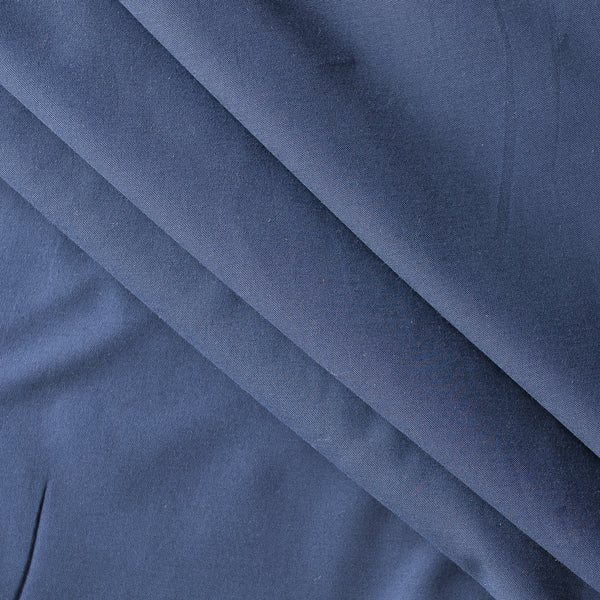 Midnight Navy Giza Cotton Blend Fabric - Soft, Silky, Lightweight Finish