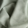 Mint Stripes Linen Fabric – yarn-dyed mint green stripes on ivory-white base, 100% linen