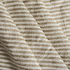 Olive Stripe 100% Linen Fabric with 0.5cm yarn-dyed stripes in olive green and off-white – extra wide, European Flax™ certified