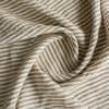 Olive Stripe 100% Linen Fabric with 0.5cm yarn-dyed stripes in olive green and off-white – extra wide, European Flax™ certified