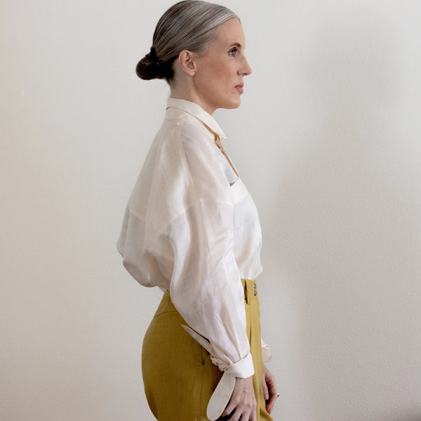 Phen Shirt Sewing Pattern – drop shoulder batwing sleeve shirt with collar & cuff variations