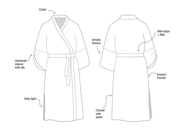 Pipit Duster Sewing Pattern - Customisable Layered Duster in AUS Sizes 6-24