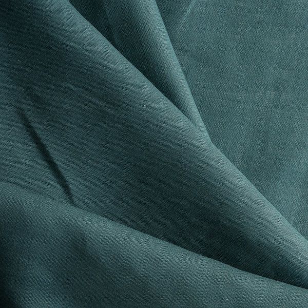Plantation Green 100% Linen Fabric – deep earthy green shade, lightweight 145 GSM, fine 44 LEA weave