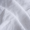 Close-up of extra wide whitelinen fabric with folds