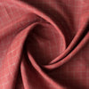 Close-up of red checkered fabric with a visible pattern