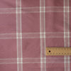 Rosewood Check Yarn-Dyed Linen Blend Fabric – dusty mauve with white intersecting grid pattern, lightweight 135 GSM