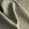 Sage Pinstripe Yarn-Dyed 100% Linen Fabric – pale green with white pinstripes, medium weight 175 GSM, fine 40 LEA weave